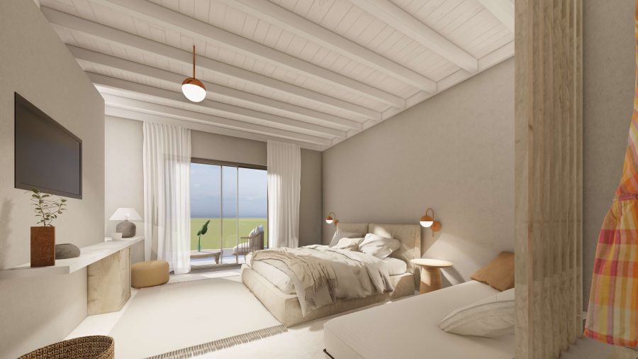 corfu dominoes hotel accommodation poolside twin bedroom