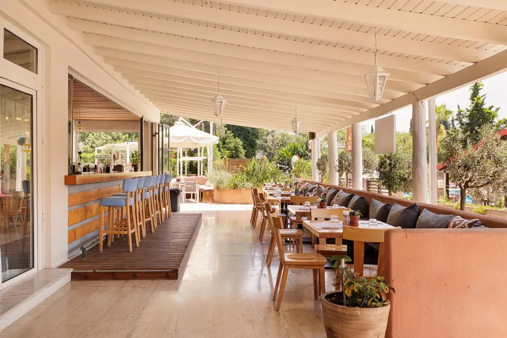 corfu dominoes pool bar section